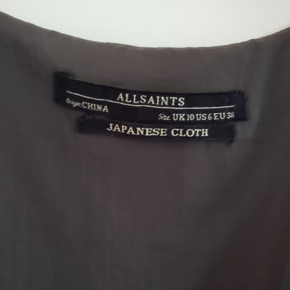 Pre-owned ALLSAINTS SLEEVELESS  RUCHED DRESS - Picture 10 of 12